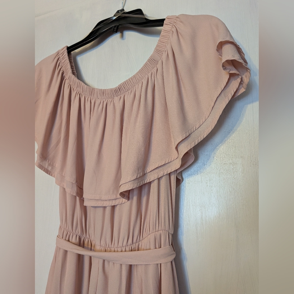 Women's Lush Soft Pink Ruffled Dress